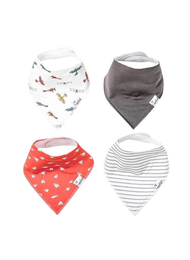 Copper Pearl Baby Bandana Drool Bibs For Drooling And Teething 4 Pack Gift Set"Ace"By Copper Pearl Soft Set Of Cloth Bandana Bibs For Any Baby Girl Or Boy Cute Registry Ideas For Baby Shower Gifts  - Image 2