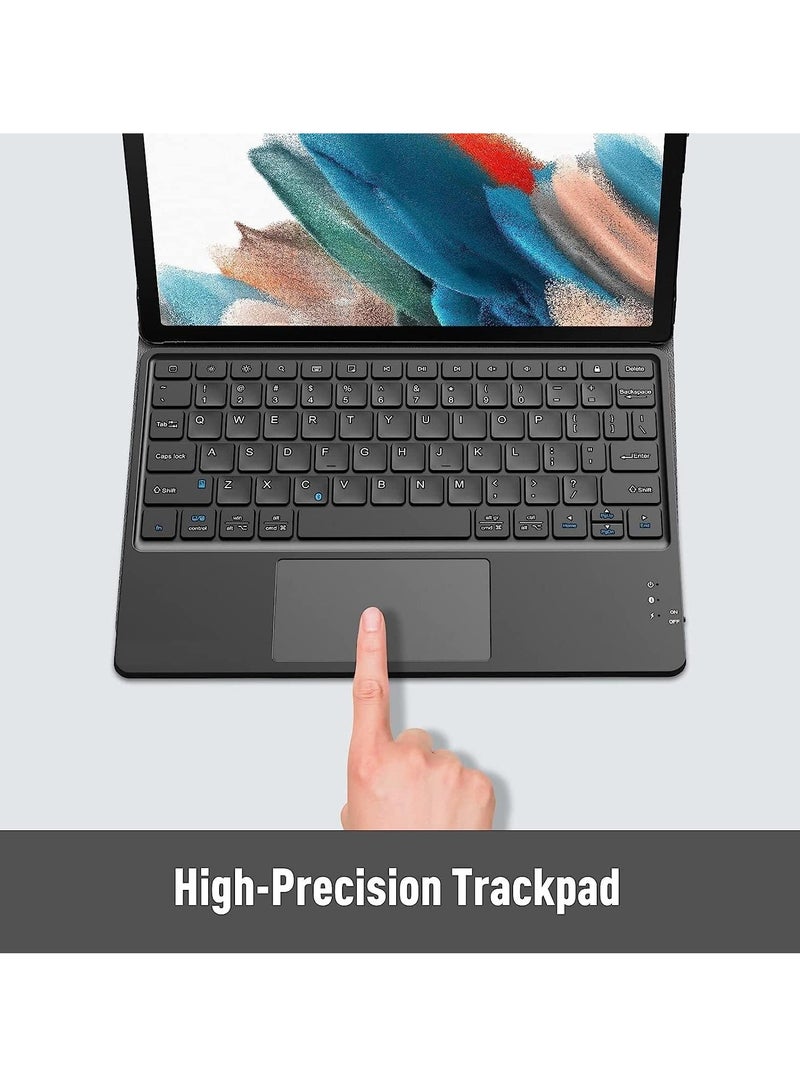 ELTRAZONE 🖥️ Keyboard Case for Samsung Galaxy Tab S6 Lite 10.4 Inch 2022/2020 Model (SM-P610/P613/P615/P619) - Soft TPU Back Cover with Built-in Trackpad, Detachable Wireless Bluetooth Keyboard, Black - Image 3