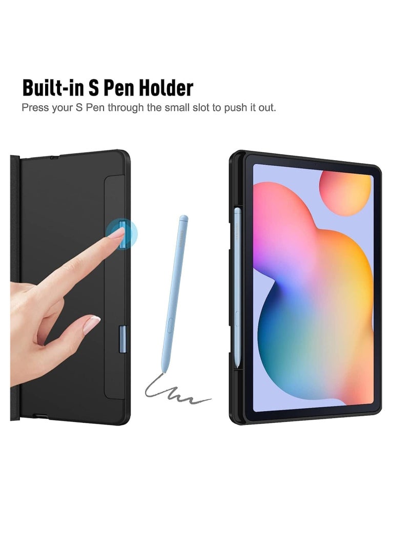 ELTRAZONE 🖥️ Keyboard Case for Samsung Galaxy Tab S6 Lite 10.4 Inch 2022/2020 Model (SM-P610/P613/P615/P619) - Soft TPU Back Cover with Built-in Trackpad, Detachable Wireless Bluetooth Keyboard, Black - Image 2