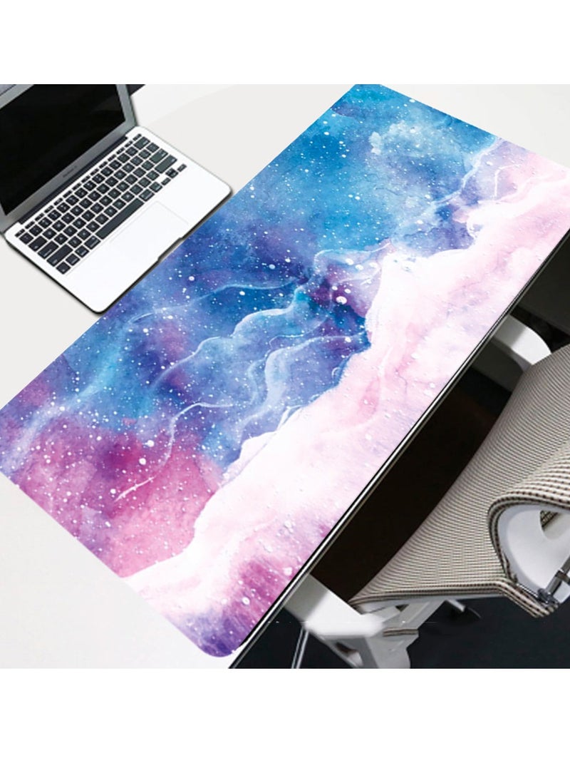 حجم كبير مكافحة الانزلاق الماوس حصيرة للعبة والمكتب الناعمة نجوم السماء المطبوعة كبيرة الحجم الغسيل الرياضات الإلكترونية غرفة المكتب وسادة لوحة المفاتيح والماوس وسادة 30 * 80 سم - Image 3