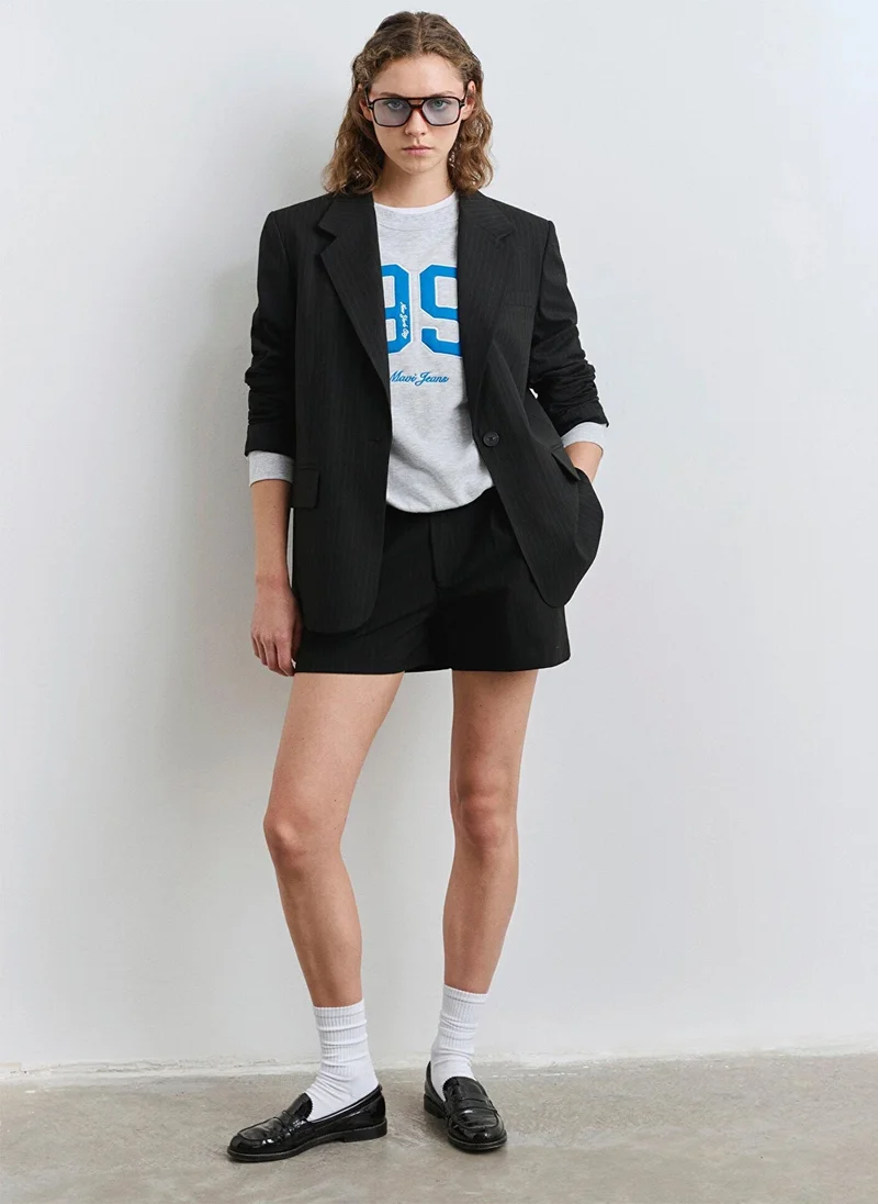 Mavi Solid Regular Fit Blazer