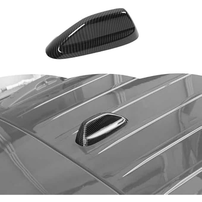 rayihni Carbon Fiber Roof Antenna Cover Trim Decoration Exterior Accessories for Dodge Durango 2014-2024,for Dodge Ram 2018-2024,for Jeep Grand Cherokee 2021-2024 - Image 1