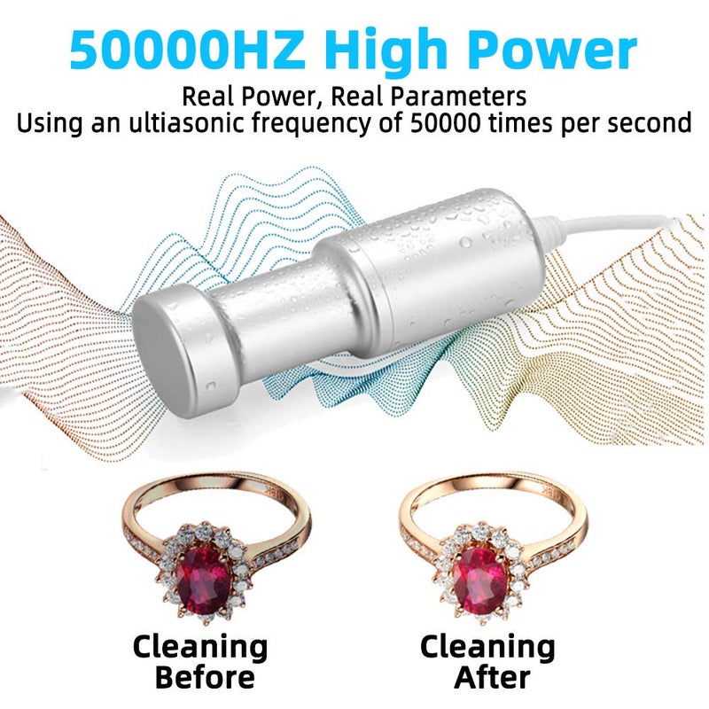 BlumWay BlumWay Jewelry Cleaner Machine,Sonic Cleaner Portable Household Ultrasonic Eyeglass Cleaner, Professional Ultrasonic Cleaning Machine for Jewelry Silver Diamonds Ring Glasses Fruits Vegetable  - Image 2