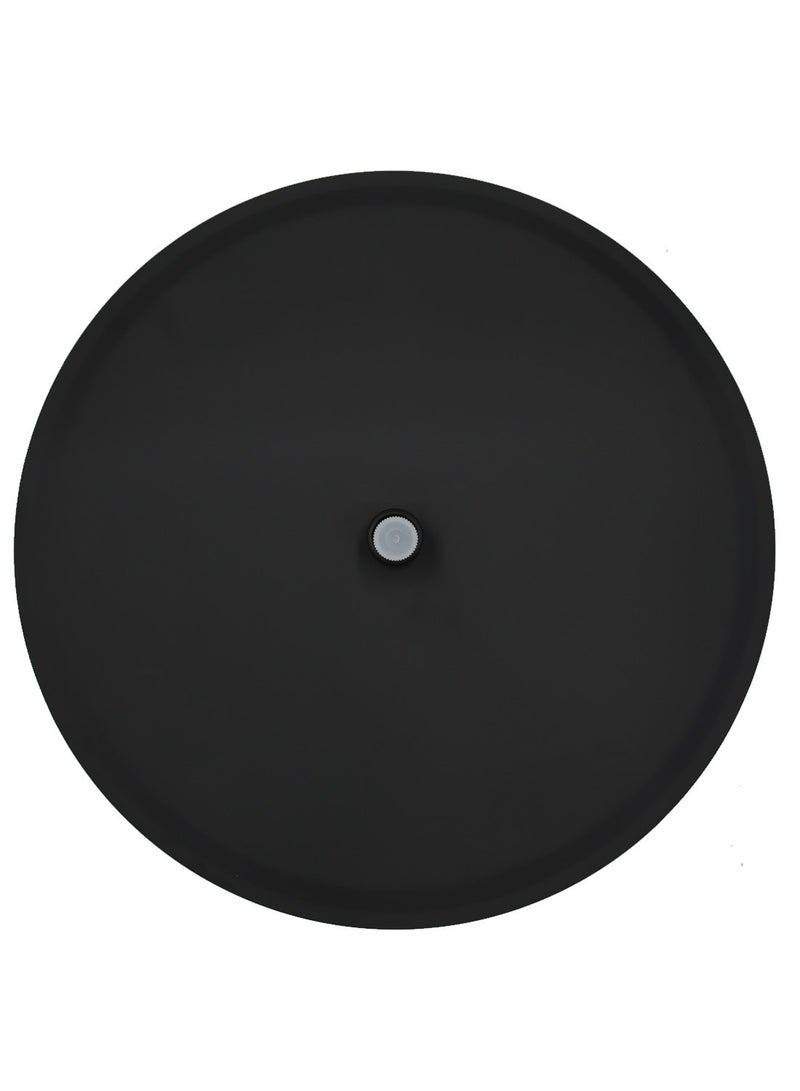 Round Rain Shower G1/2 Adjustable Angle High Pressure Shower Head Bathroom Shower Head Polished Black Bathtub Rain Shower Head Replacement 40*40cm - Image 2