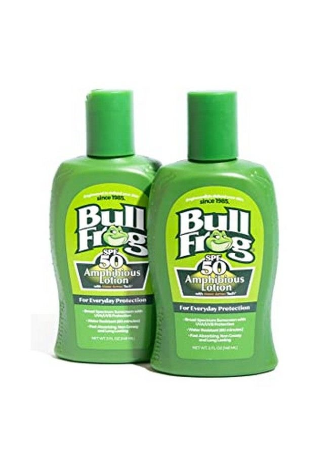 BullFrog - Sunscreen Amphibious Lotion Spf 50 | Reef Friendly/Safe (Oxybenzone & Octinoxate Free) | Broad Spectrum Moisturizing Uva/Uvb 5Oz 2 Pack - Image 1