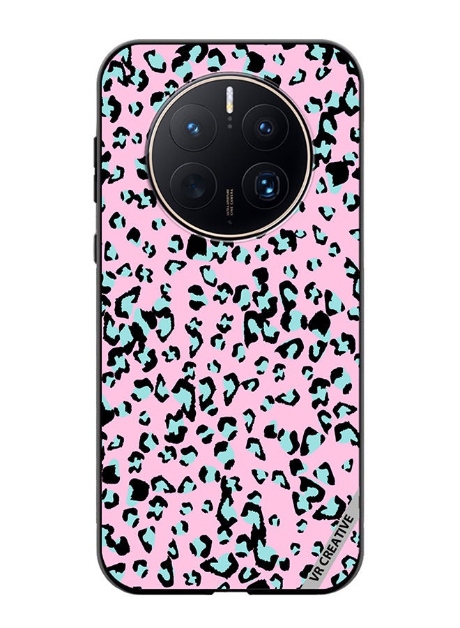 VR CREATIVE Protective Case Cover For Huawei Mate 50 Pro Pink Leopard Print Design Animal Skin Pattern Vector Illustration Design Multicolour - Image 1