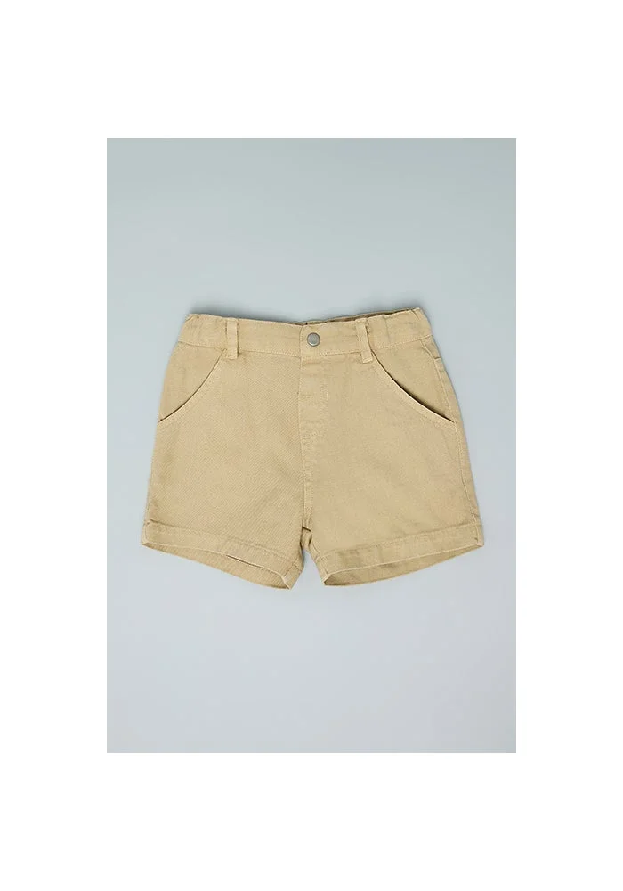 أر أند بي Solid Shorts with Button Closure