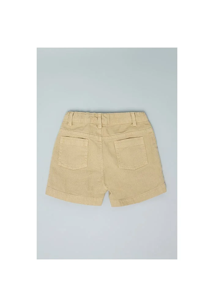 أر أند بي Solid Shorts with Button Closure