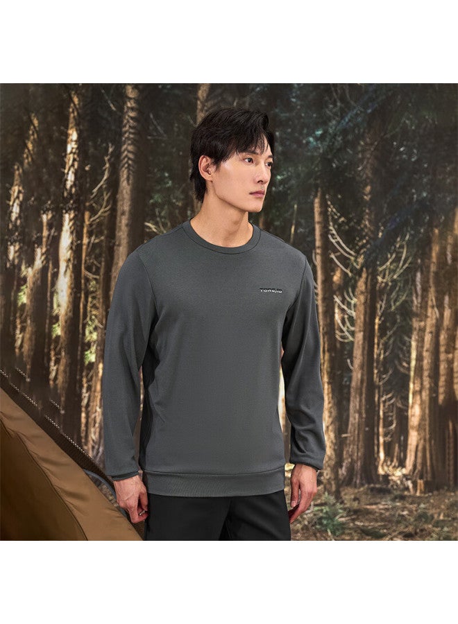 Toread Long-sleeve T-shirt, Autumn And Winter Outdoor Men's Warm Fleece Sweatshirt, Comfortable Elastic Casual Top, Tajjcm91901 - Image 3