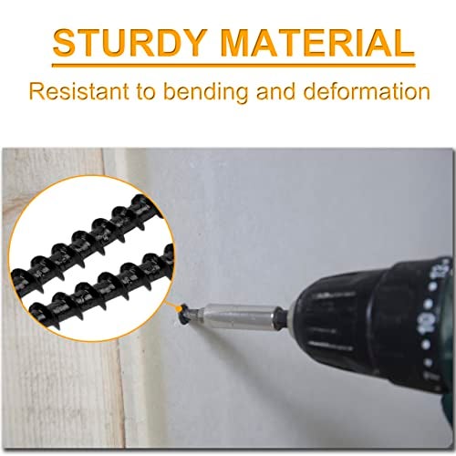 KURUI Drywall Screws Assortment Kit, #6 Black Wood Screws for Sheetrock,165pcs Picture Hanging Kit for Frame Painting Art Photo, Phillips Coarse Dry Wall Screw 4 Sizes 1",1-1/4",1-5/8",2" - Image 5