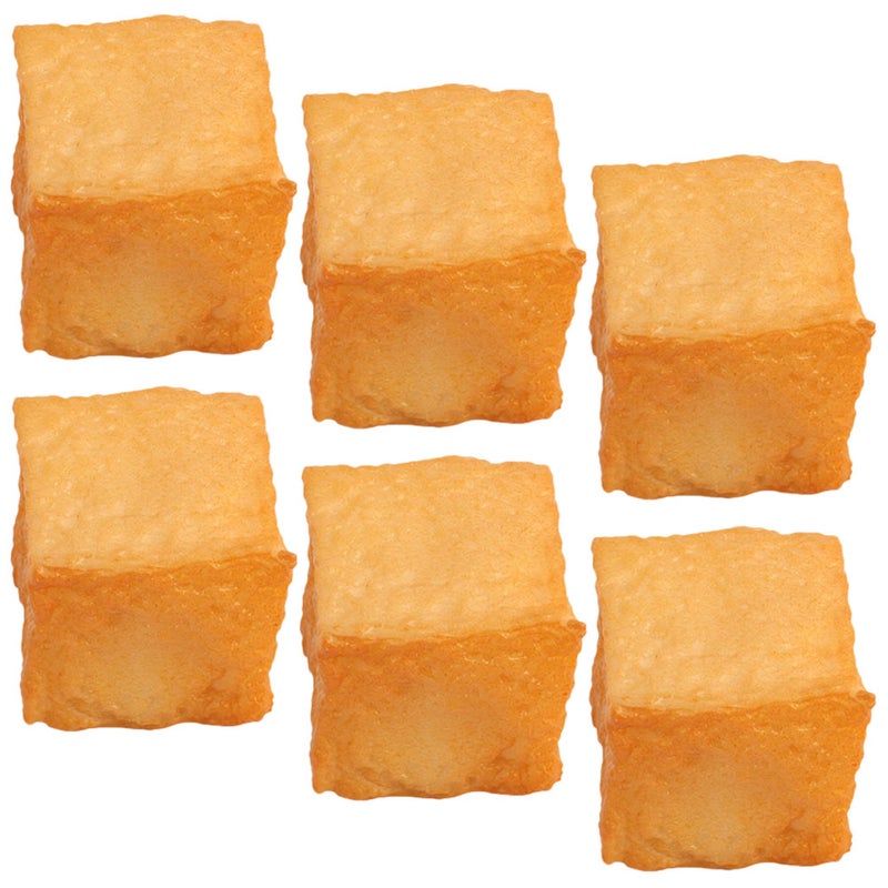 6pcs Artificial Food Fake Fish Tofu Model Photography Prop Fish Tofu Model - Image 3