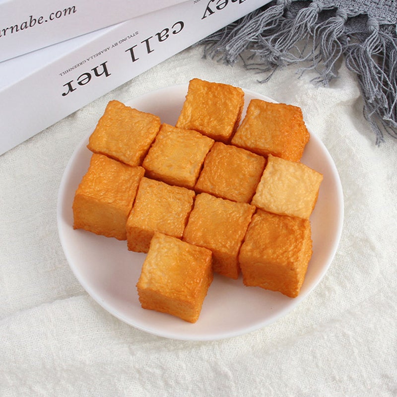 6pcs Artificial Food Fake Fish Tofu Model Photography Prop Fish Tofu Model - Image 4