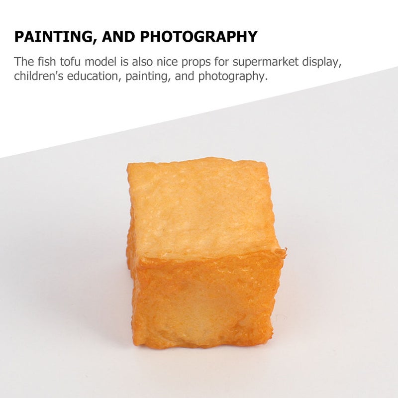 6pcs Artificial Food Fake Fish Tofu Model Photography Prop Fish Tofu Model - Image 5
