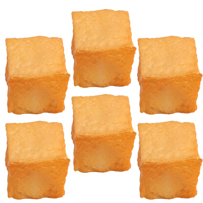 6pcs Artificial Food Fake Fish Tofu Model Photography Prop Fish Tofu Model - Image 1