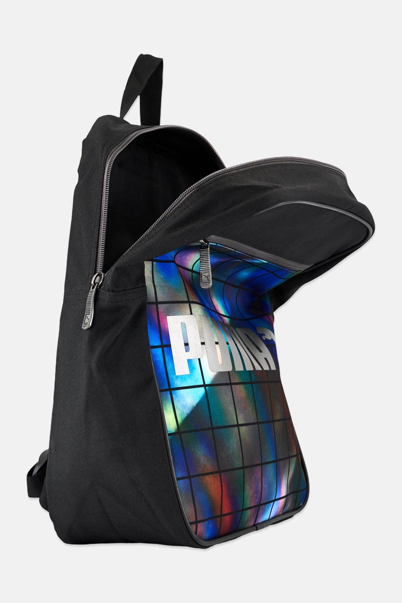 PUMA Men Brand Logo Campus Backpack, Black - Image 3