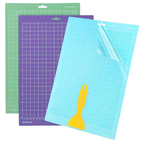Kryslanix 3PCS Cutting Mats for Cricut Joy Xtra1398x945inch Standard Grip Machine MatReusable Cut Mat for Crafts with ScraperVariety Adhesive Cutting Mats for Cricut Joy Xtra - Image 1
