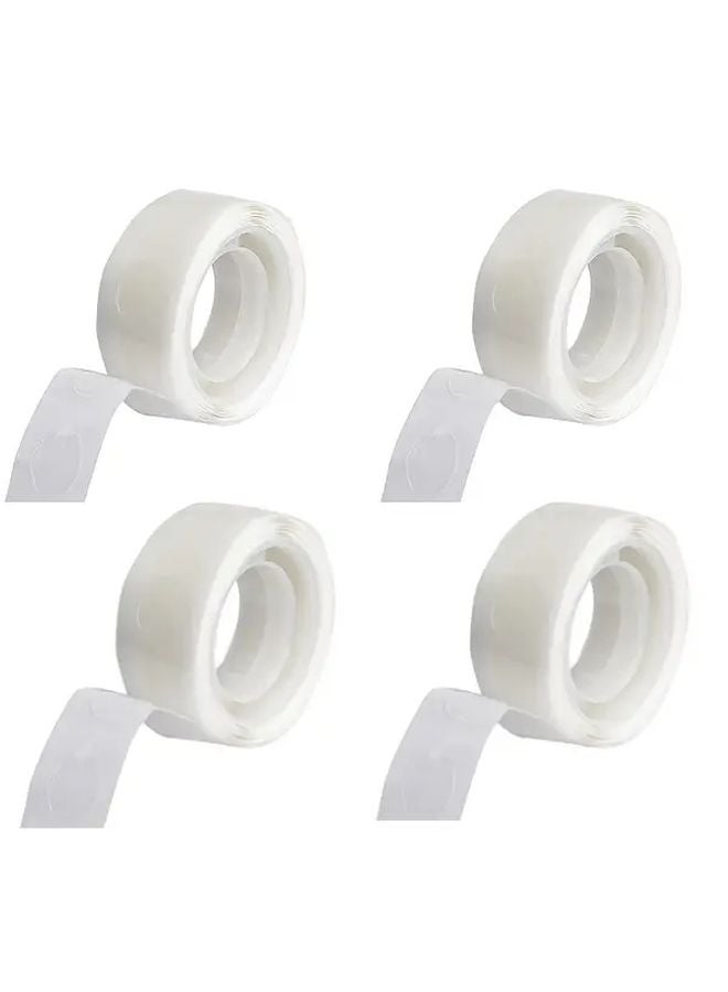 400 قطعة 4 لفات غراء نقطي شفاف غير مرئي قابل للإزالة لحشو البالونات وفنون تزيين الزهور باللآلئ - Image 1