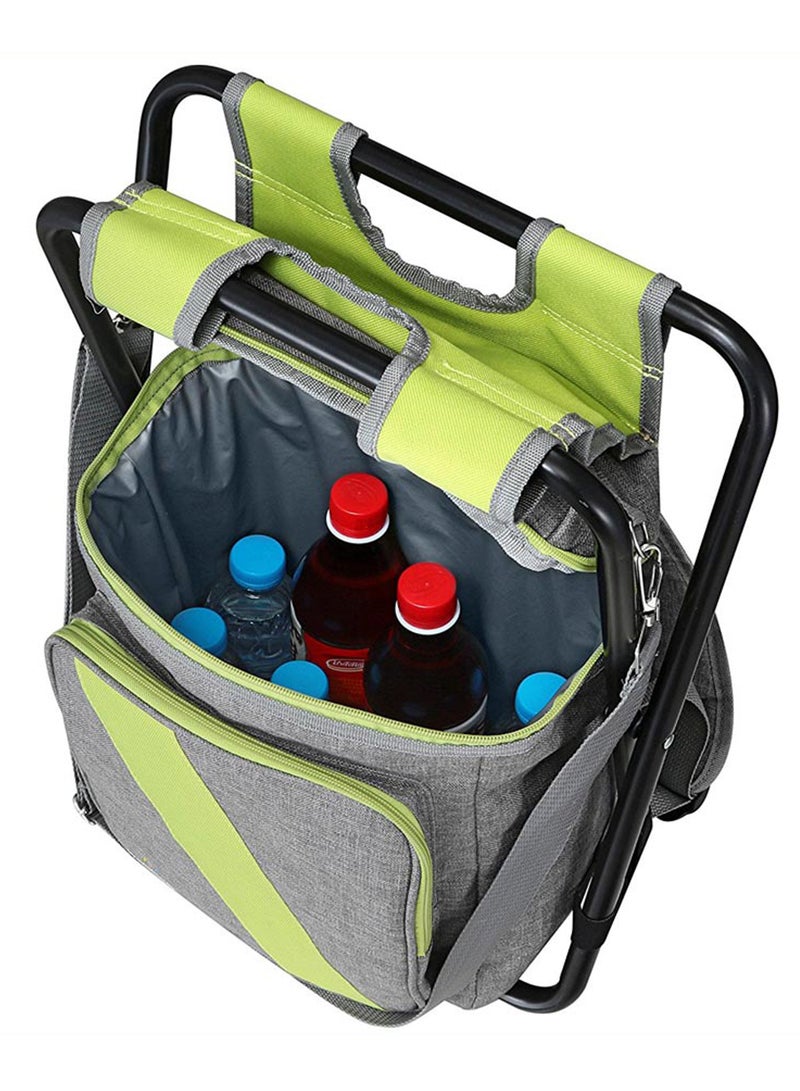 كرسي تخييم قابل للطي مع حقيبة ظهر خفيفة الوزن 35x30x42 سم مقاعد محمولة للمغامرات الخارجية والمشي لمسافات طويلة وصيد الأسماك والنزهات - Image 2