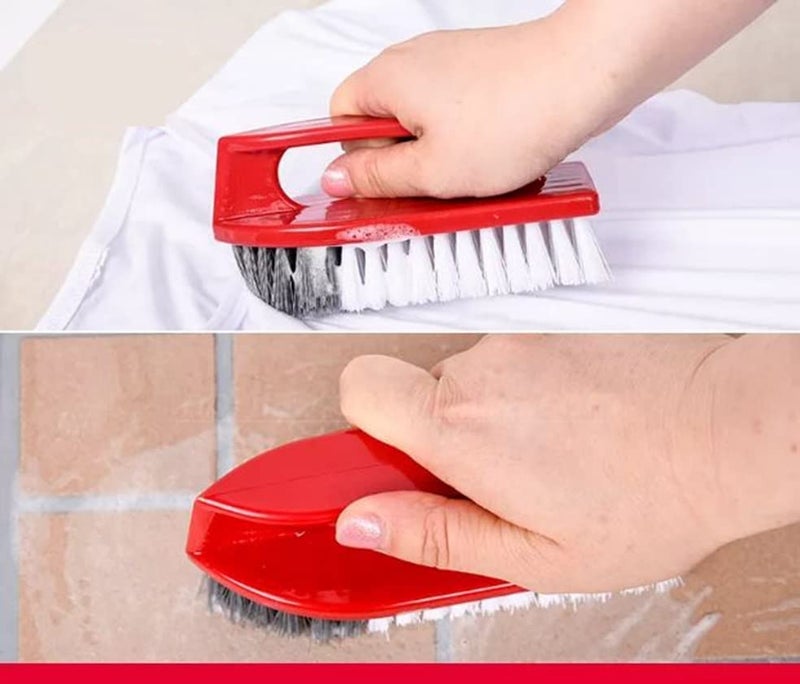 advancedestore Cloth Washing Cleaning Laundry Brush with Handle Bristles (Color May Vary) -(Pack of 1) - Image 3