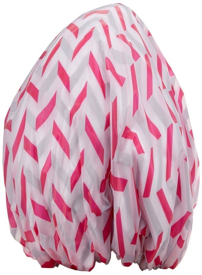 blowpro Waterproof Shower Cap - Anti Humidity, Mold Resistant & Breathable - Terry Cotton Lined Bath Hat Turban - Elastic Band, Adjustable - One Size - Color And Pattern May Vary - Image 1