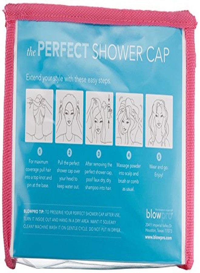 blowpro Waterproof Shower Cap - Anti Humidity, Mold Resistant & Breathable - Terry Cotton Lined Bath Hat Turban - Elastic Band, Adjustable - One Size - Color And Pattern May Vary - Image 3