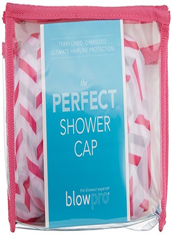 blowpro Waterproof Shower Cap - Anti Humidity, Mold Resistant & Breathable - Terry Cotton Lined Bath Hat Turban - Elastic Band, Adjustable - One Size - Color And Pattern May Vary - Image 2