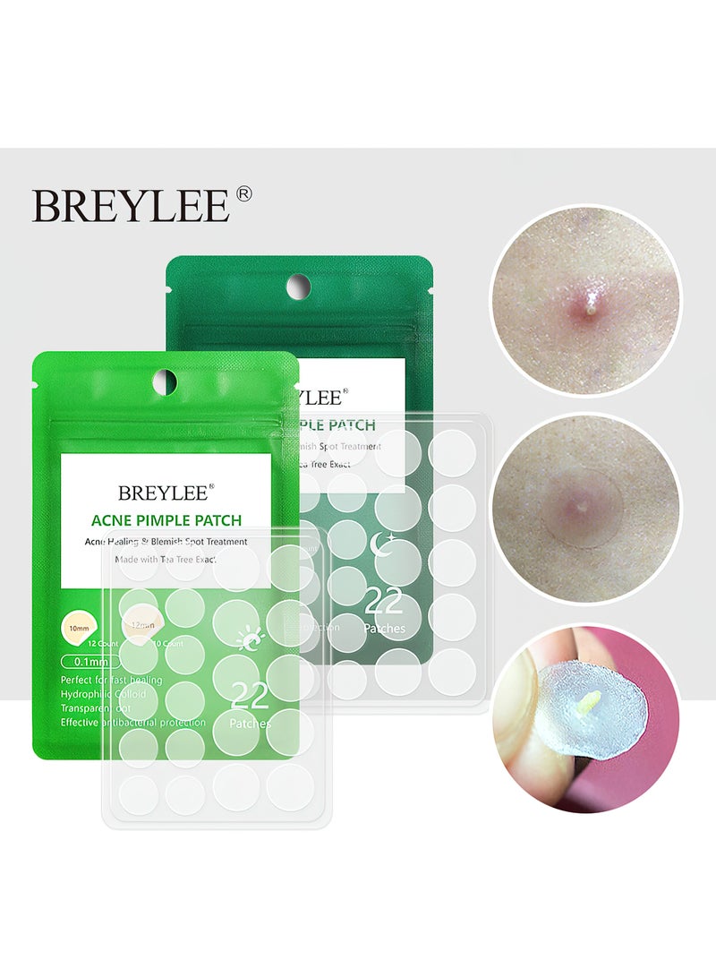 Breylee 0.3mm 22pcs Invisible Tea Tree Acne Patch for Night Use - Image 1