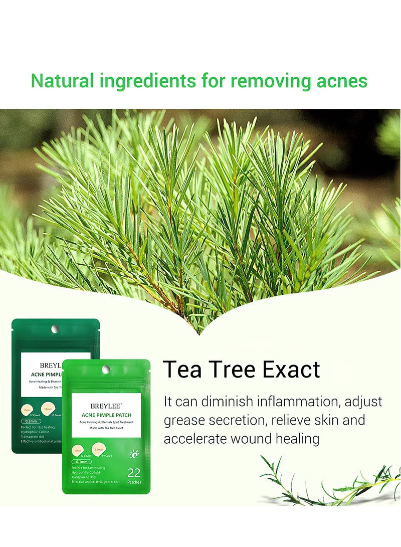 Breylee 0.3mm 22pcs Invisible Tea Tree Acne Patch for Night Use - Image 3