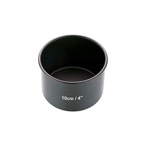 Master Class MasterClass KCMCHB30 10 cm Deep Cake Tin with PFOA Non Stick and Loose Bottom, 1 mm Carbon Steel, 4 Inch Mini Round Pan, Grey - Image 1