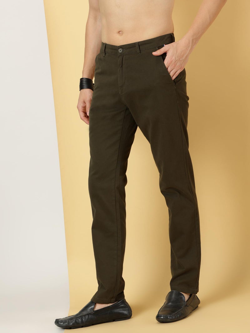 Thomas Scott Men's 100% Cotton Slim Fit Casual Chino Trouser (Green, 34) - Image 2