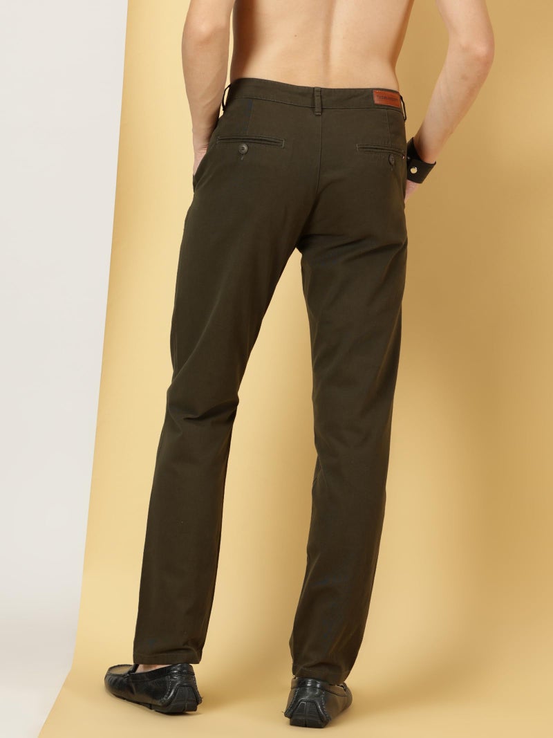 Thomas Scott Men's 100% Cotton Slim Fit Casual Chino Trouser (Green, 34) - Image 4