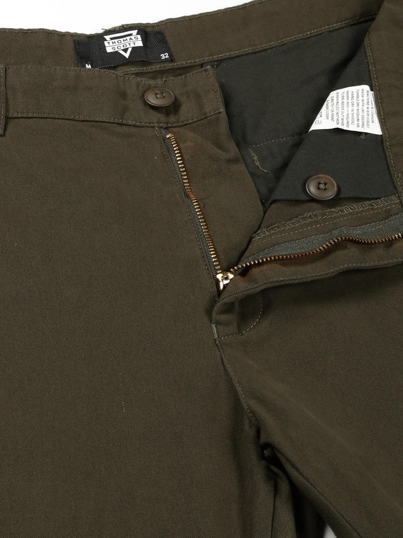 Thomas Scott Men's 100% Cotton Slim Fit Casual Chino Trouser (Green, 34) - Image 5