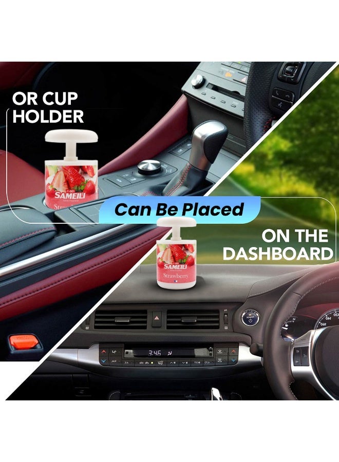 ساميلي مجموعة من 5 قطع من معطر جو جل الفراولة من ساميلي Y-001 - معطر جل قابل للتعديل، يدوم طويلاً للتحكم في الروائح الكريهة، مناسب للوحة القيادة في السيارة، وحامل الأكواب، والمنزل، والمكتب - Image 5