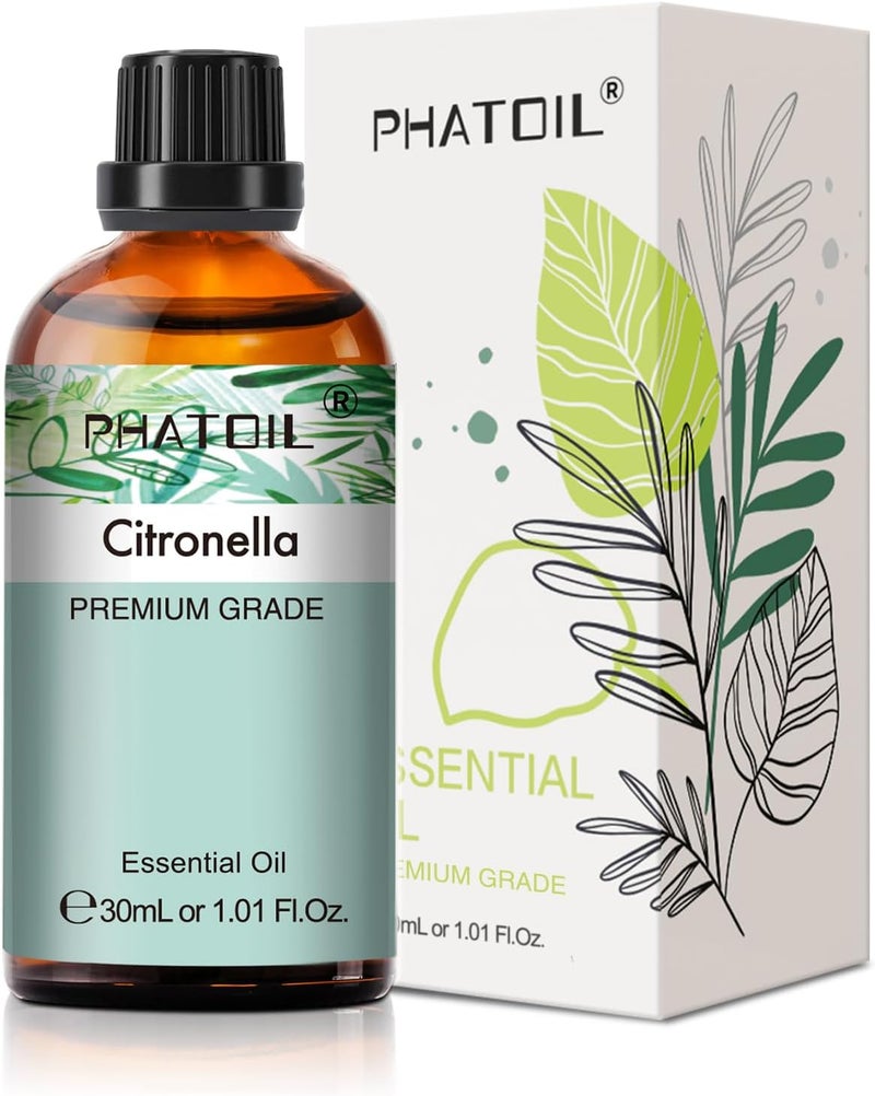 PHATOIL Citronella Essential Oil 30ML, Premium Grade, Pure Essential Oils for Diffusers for Home, Perfect for Aromatherapy, Diffuser, Humidifier, Candle Making - Image 1