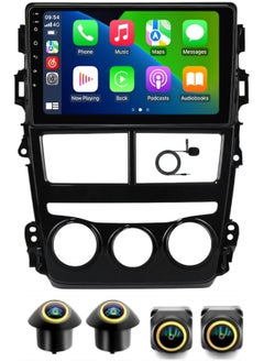 Fit Toyota Yaris Car Stereo Android Screen 2018-2022 With Apple Carplay Android Auto Wireless WiFi DSP AHD Camera Included Fast Interface QLED Manual AC (8+128GB 2K 360D)