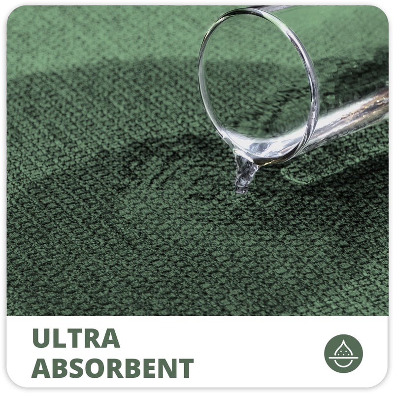 Bosap Bath Mat,Ultra Thin Bathroom Rugs,Rubber Bath Mats for Bathroom,No Slip Bath Rugs,Quick Dry,Machine Washable,Low Pile,Absorbent,Shower Outside,Sink,Home Decor Accessories.Green,1'5"x2'3"(17x27inch) - Image 3