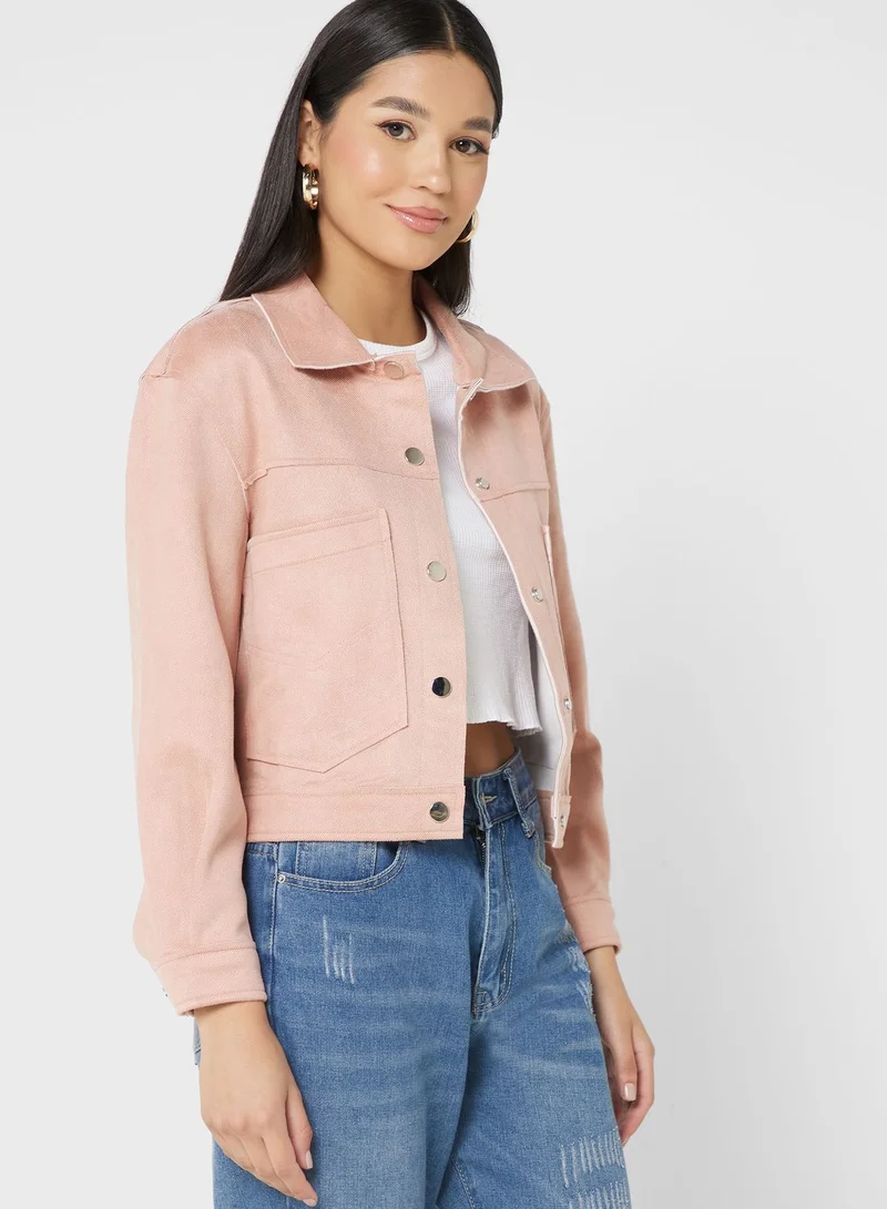 Ginger Suede Look Jacket