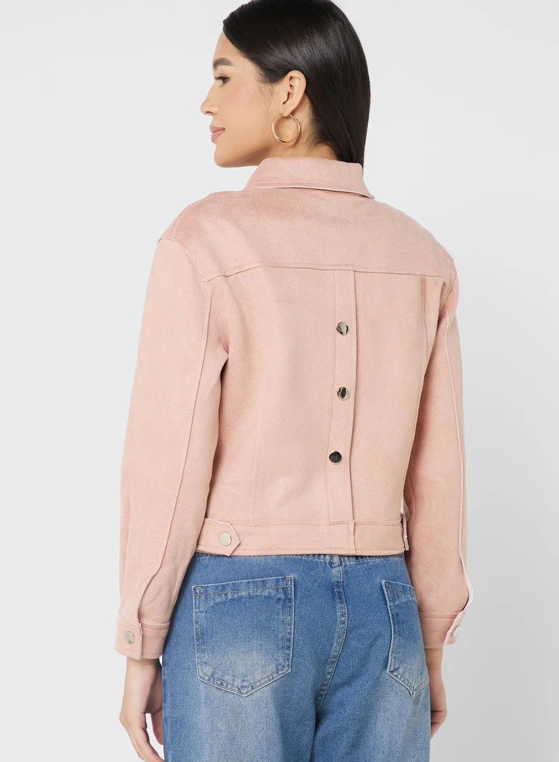 Ginger Suede Look Jacket
