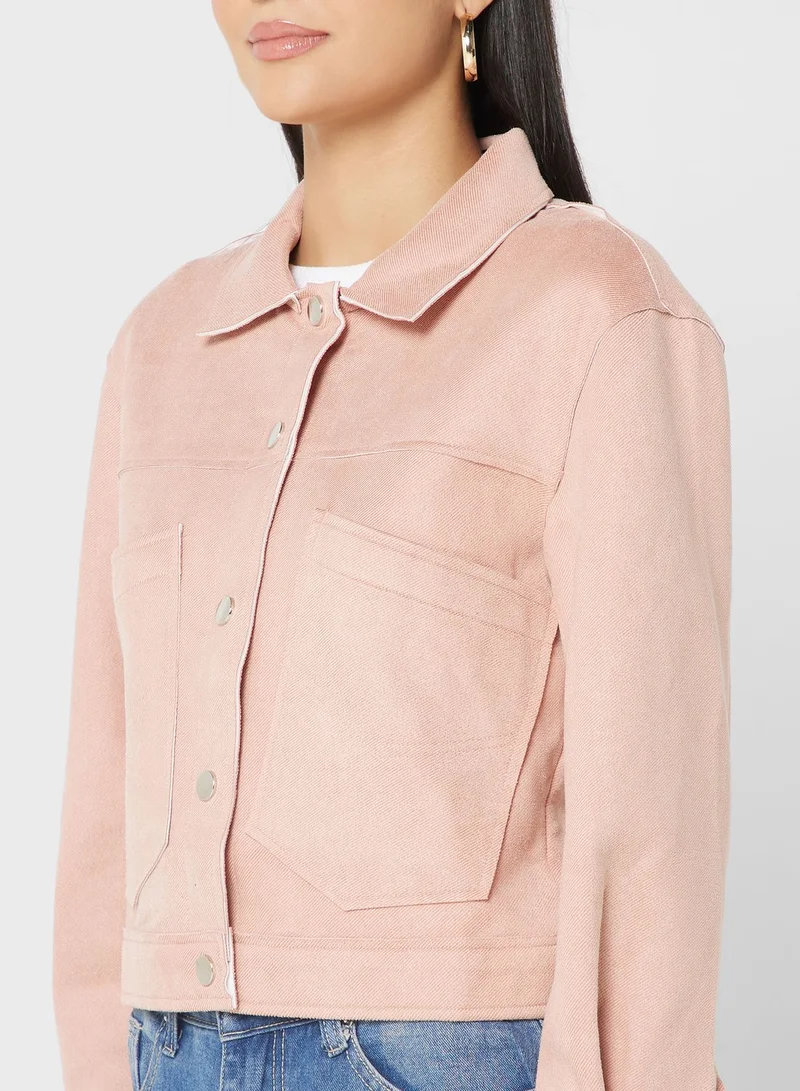 Ginger Suede Look Jacket