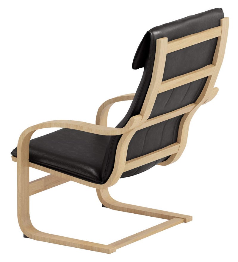 Custom Slipcover Replacement The Faux Leather Poang Chair Cover Replacement is Custom Made for IKEA Poang Armchair Only. A Poang Slipcover Replacement. (Faux Leather Black Color) - Image 3