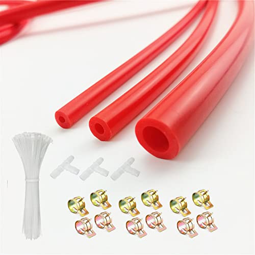 AotoKoop Silicone Vacuum Hose Engine Dress Up Kit, compatible with BMW, Mini, Ford, Suzuki, etc DIY Vacuum Hose KIT, Red - Image 1