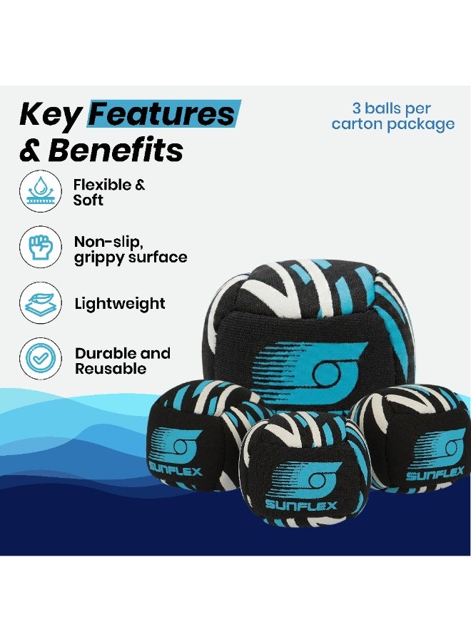 صنفليكس مجموعة كرات صن فليكس فان بولز أكشن برو كرات ناعمة من النيوبرين للرمي والالتقاط والتلاعب - Image 3