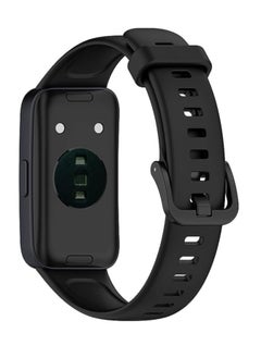 ماركة غير محددة Replacement Strap Compatible for Honor Band 8 Huawei Band 8 Silicone Waterproof Smart Watch Band (Black)  - Image 2
