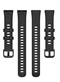 ماركة غير محددة Replacement Strap Compatible for Honor Band 8 Huawei Band 8 Silicone Waterproof Smart Watch Band (Black)  - Image 4