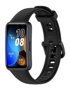 ماركة غير محددة Replacement Strap Compatible for Honor Band 8 Huawei Band 8 Silicone Waterproof Smart Watch Band (Black)  - Image 1