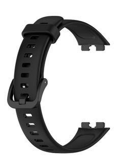 ماركة غير محددة Replacement Strap Compatible for Honor Band 8 Huawei Band 8 Silicone Waterproof Smart Watch Band (Black)  - Image 3