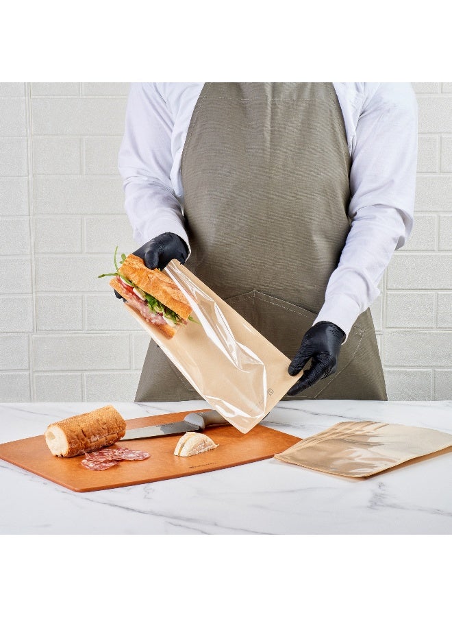 Restaurantware أكياس عينة حرارية وختم من باج تيك بحجم 11.5 بوصة، 100 كيس كبير للختم الحراري - نافذة شفافة، أكياس بلاستيكية قابلة للختم الحراري، مقاومة للتسرب، للسندويشات أو الوجبات الخفيفة - Image 5