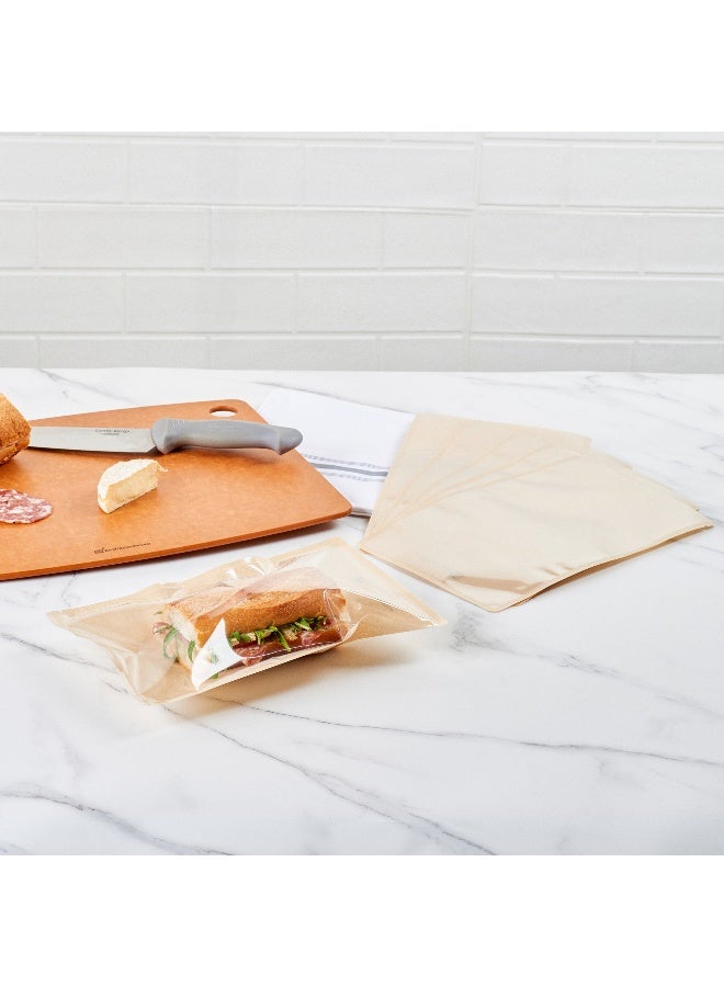 Restaurantware أكياس عينة حرارية وختم من باج تيك بحجم 11.5 بوصة، 100 كيس كبير للختم الحراري - نافذة شفافة، أكياس بلاستيكية قابلة للختم الحراري، مقاومة للتسرب، للسندويشات أو الوجبات الخفيفة - Image 3