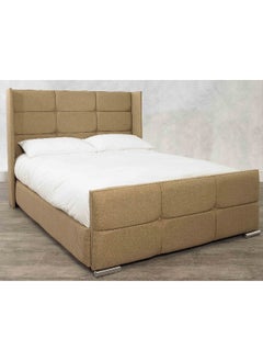 Havana Beds And Upholstery Monaco Winged Cubed Chenille Luxury Handmade Double Bed (Suitable Mattress Fit :140 Cm X 190 Cm)  - Image 1