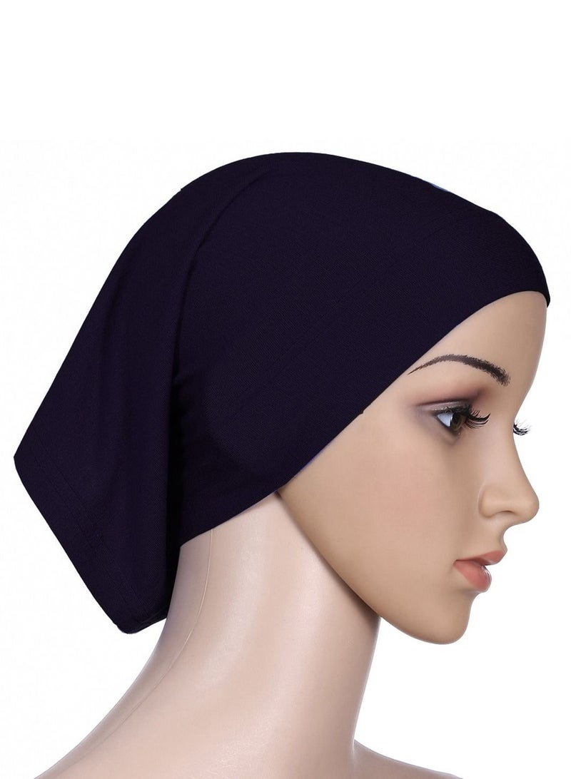 Loquat Women's Stretch Under Scarf Hijab Cap Solid Color Hijab Tube Black